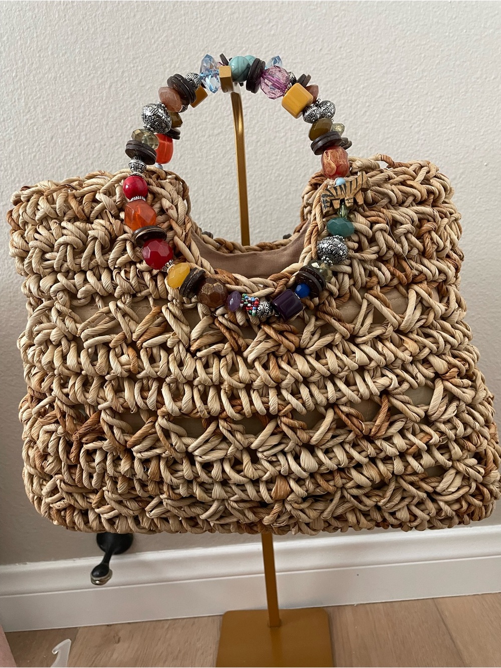 Cappelli Straworld Woven Straw Tote Bag Summer Shoulder Purse